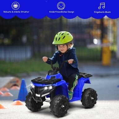 Vaikiškas elektrinis mini keturratis, 6V, 3 km/h