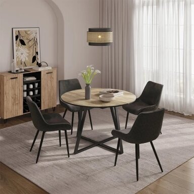 Valgomojo stalas LOYD, 76 x 120/160 x 120 cm