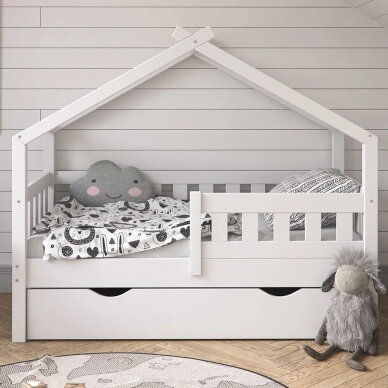 Vaikiška lova namelis su stalčiumi DESIGN, 70 x 140 cm 2 Vaikiška lova namelis su stalčiumi DESIGN, 70 x 140 cm 2