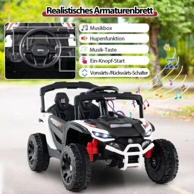 Vaikiškas elektrinis automobilis - UTV bagis, 12V, 3-5 km/h  3