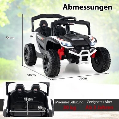 Vaikiškas elektrinis automobilis - UTV bagis, 12V, 3-5 km/h 7 Vaikiškas elektrinis automobilis - UTV bagis, 12V, 3-5 km/h 7