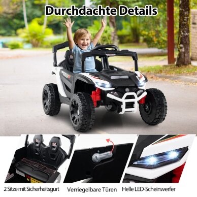 Vaikiškas elektrinis automobilis - UTV bagis, 12V, 3-5 km/h  2