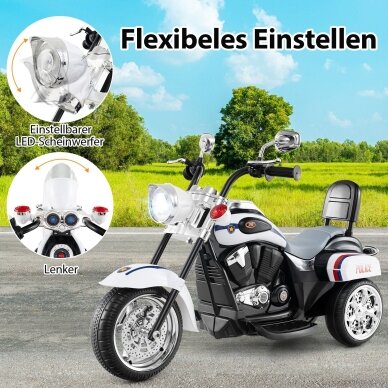 Vaikiškas elektrinis motociklas su reguliuojamu priekiniu žibintu, 6V, 2,5-3 km/h 3 Vaikiškas elektrinis motociklas su reguliuojamu priekiniu žibintu, 6V, 2,5-3 km/h 3