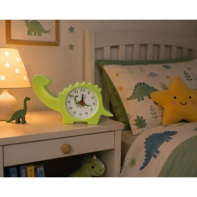Vaikiškas pastatomas laikrodis ''Dinozauras'' 1 Vaikiškas pastatomas laikrodis ''Dinozauras'' 1