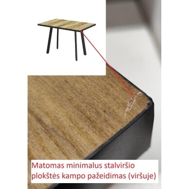 Valgomojo stalas TISKO, 76 x 120/160 x 80 cm (Transportavimo defektas) 6 Valgomojo stalas TISKO, 76 x 120/160 x 80 cm (Transportavimo defektas) 6