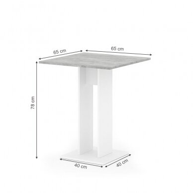 Valgomojo stalas EWERT, 78 x 65 x 65 cm 5 Valgomojo stalas EWERT, 78 x 65 x 65 cm 5
