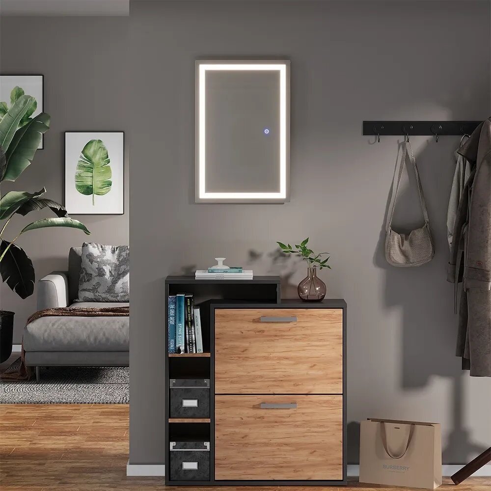 Veidrodis su LED apšvietimu ir sensoriniu jungikliu MIRAL, 60 x 40 cm 3