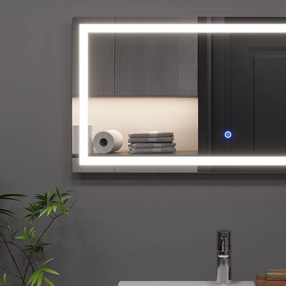 Veidrodis su LED apšvietimu ir sensoriniu jungikliu MIRAL, 80 x 40 cm 2 Veidrodis su LED apšvietimu ir sensoriniu jungikliu MIRAL, 80 x 40 cm 2