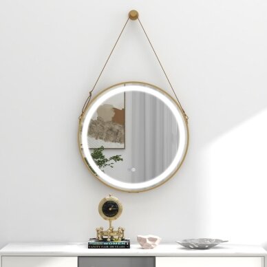 Veidrodis su LED apšvietimu ir nerasojimo funkcija, Ø 60 cm 2 Veidrodis su LED apšvietimu ir nerasojimo funkcija, Ø 60 cm 2