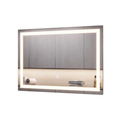 Veidrodis su LED apšvietimu ir sensoriniu jungikliu MIRAL, 60 x 40 cm