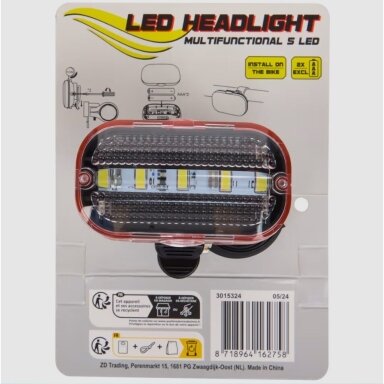 LED priekinis dviračio žibintas