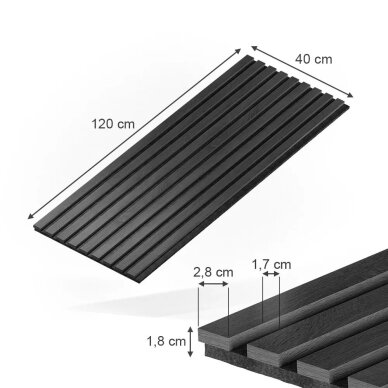 Akustinės plokštės VICCO, 120 x 40 cm, 8 vnt 5 Akustinės plokštės VICCO, 120 x 40 cm, 8 vnt 5