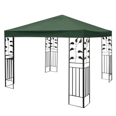 Žalios spalvos pavėsinės stogo uždangalas 3 x 3 m